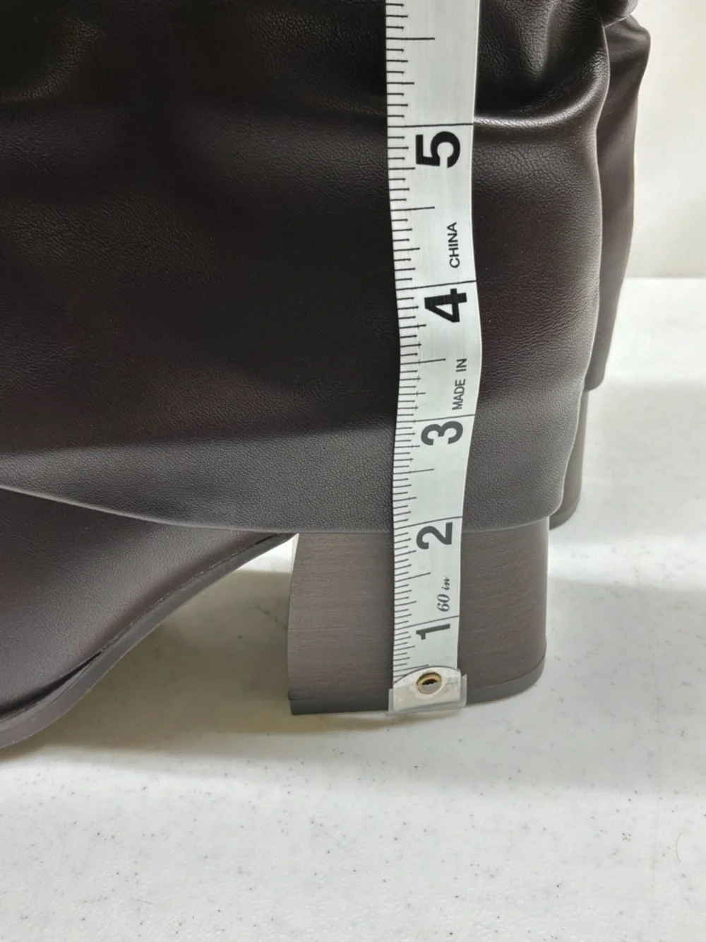 Baretraps Dia Women's Tall Brown Slouch Block Heel Boots Size 9M